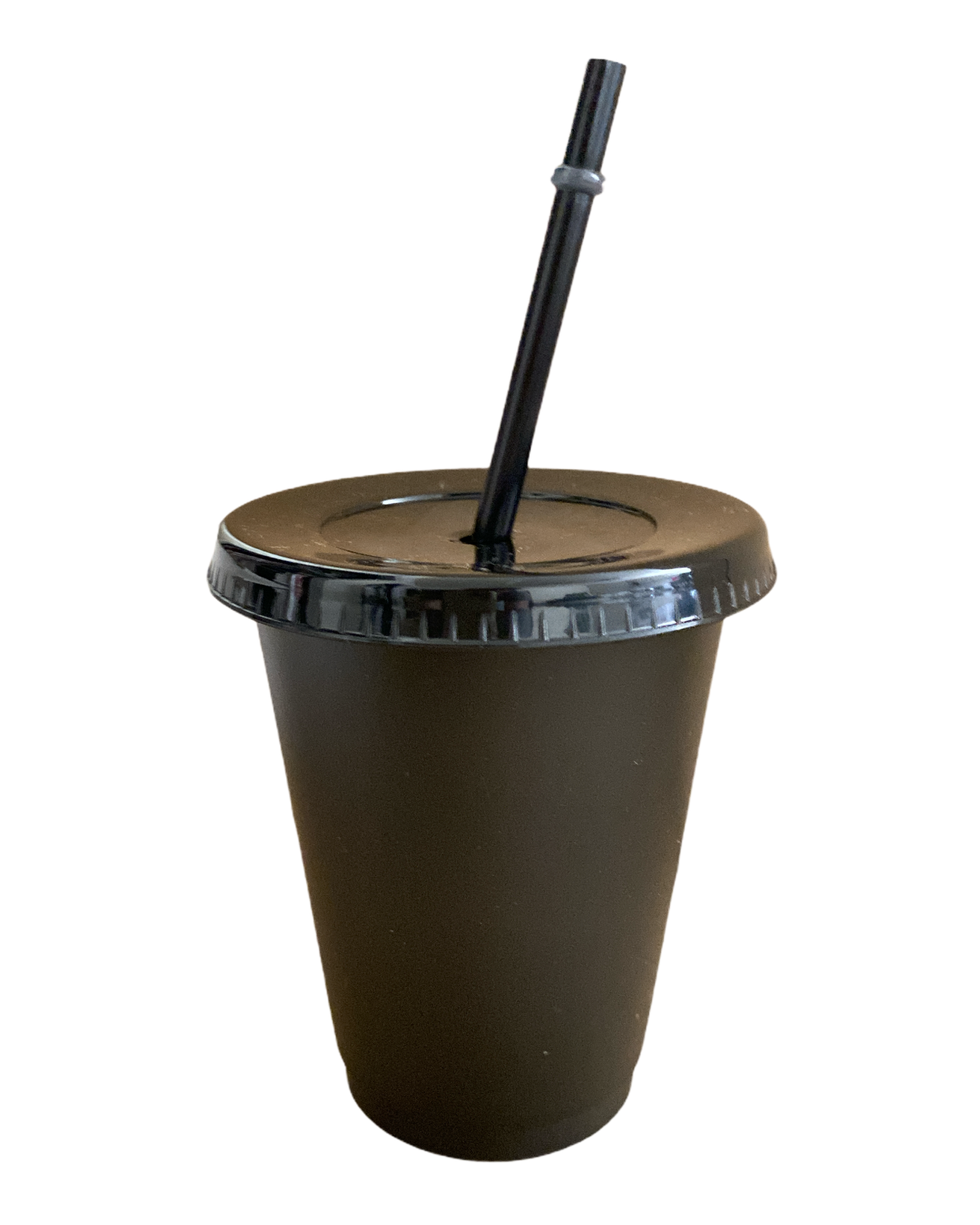 All Black Tumbler + Cold Cup Lid & Straw